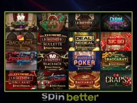 jeu spinbetter avec croupier en direct