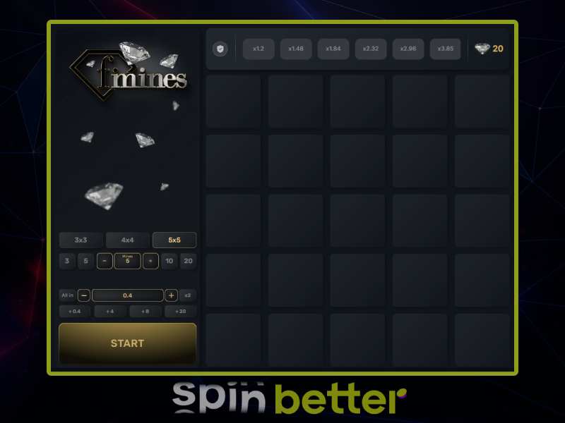 Play Mines slot for money at Spinbetter Casino