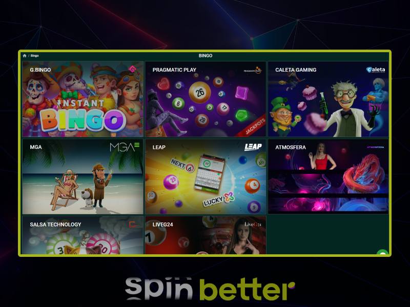 Spinbetter lisanslı kumarhanede Bingo