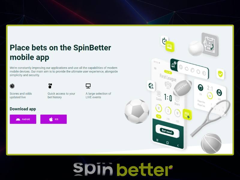 Instala Spinbetter play desde tu teléfono Android o iOS