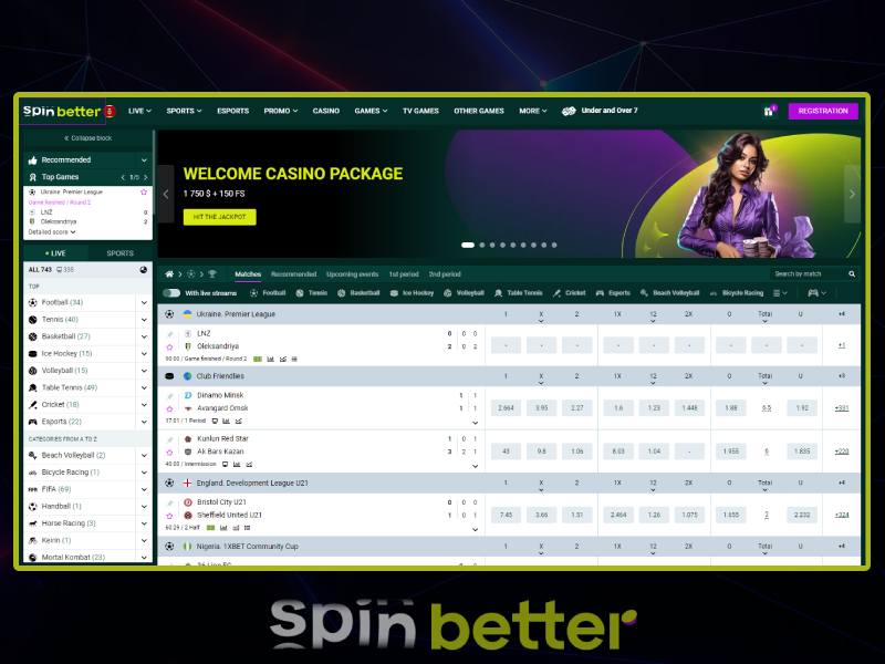 Gewinnen Sie bei Sportwetten im Spinbetter Casino